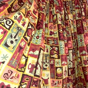 Pinup Couture Brown and red tiki tile Full skirt